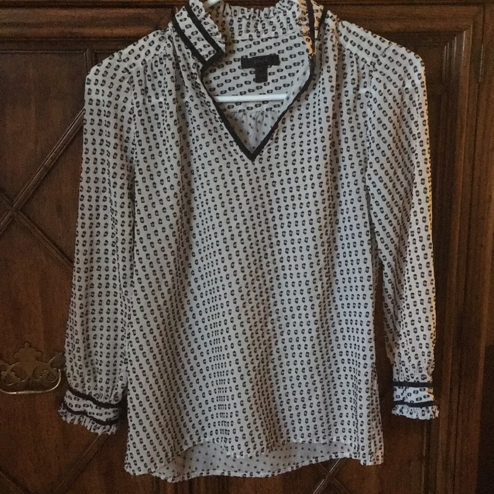 J. Crew Swiss dot blouse